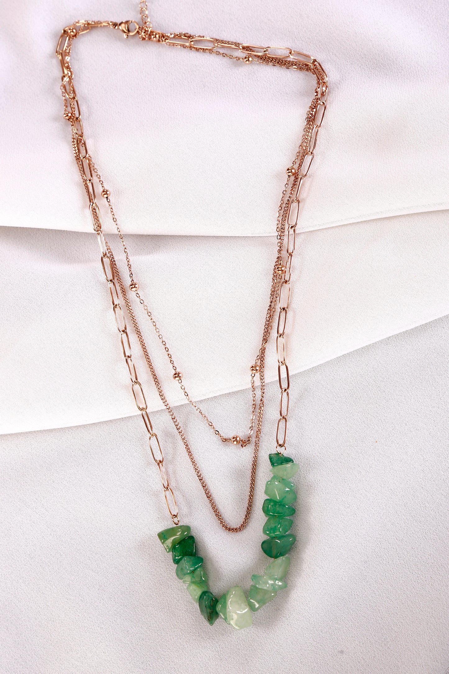 Three Layer Stone Necklace