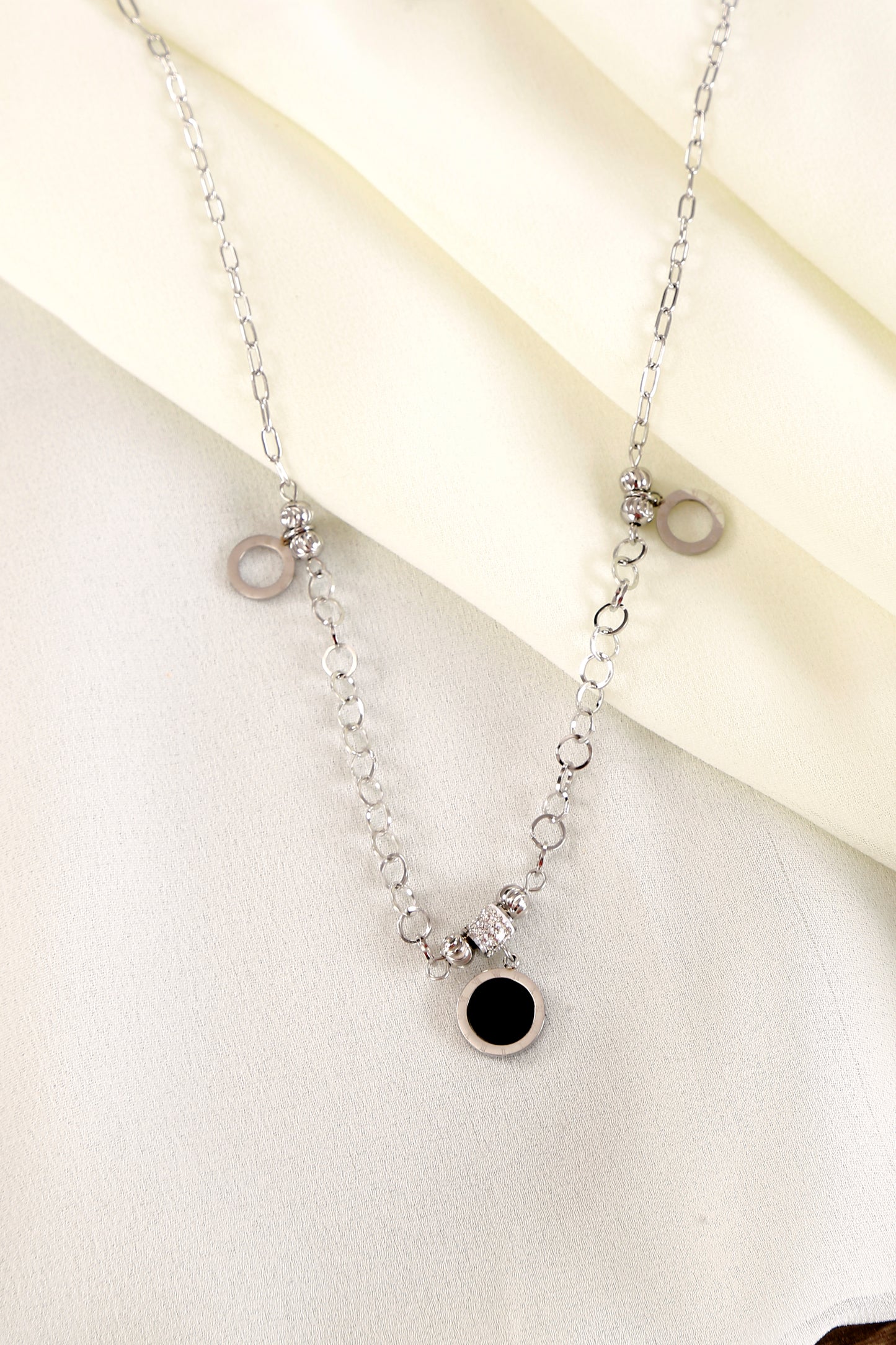 Luna Charm Silver Necklace
