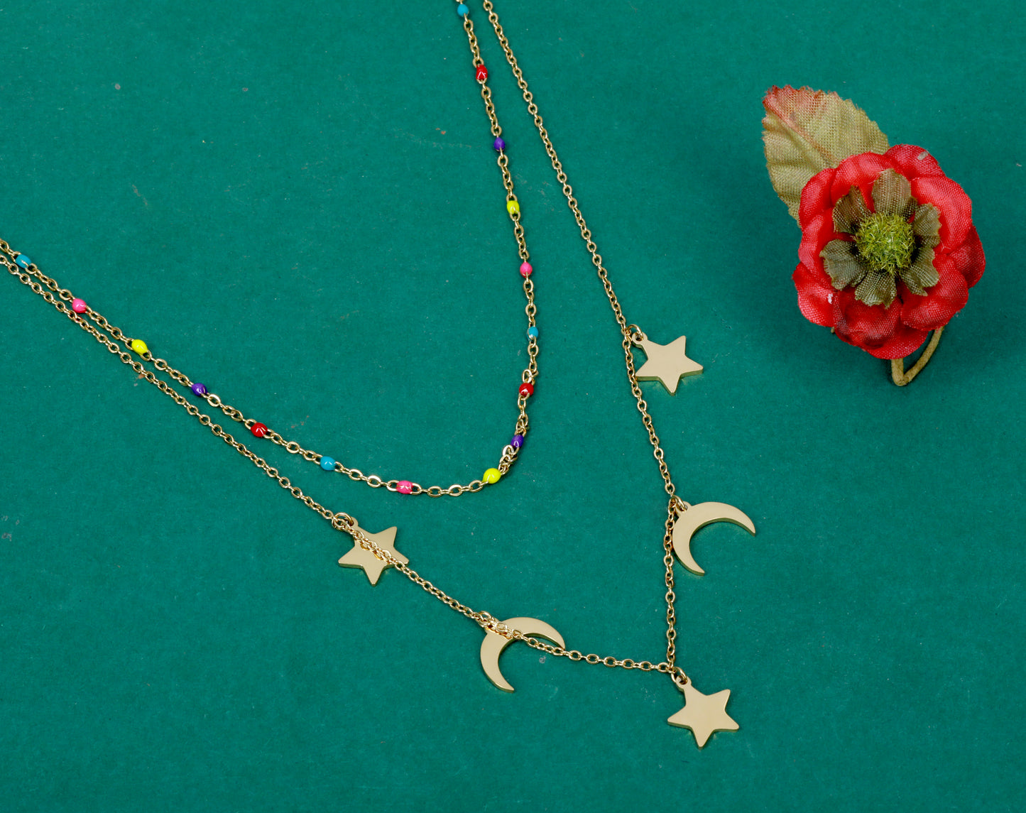 Moon And Star Necklace
