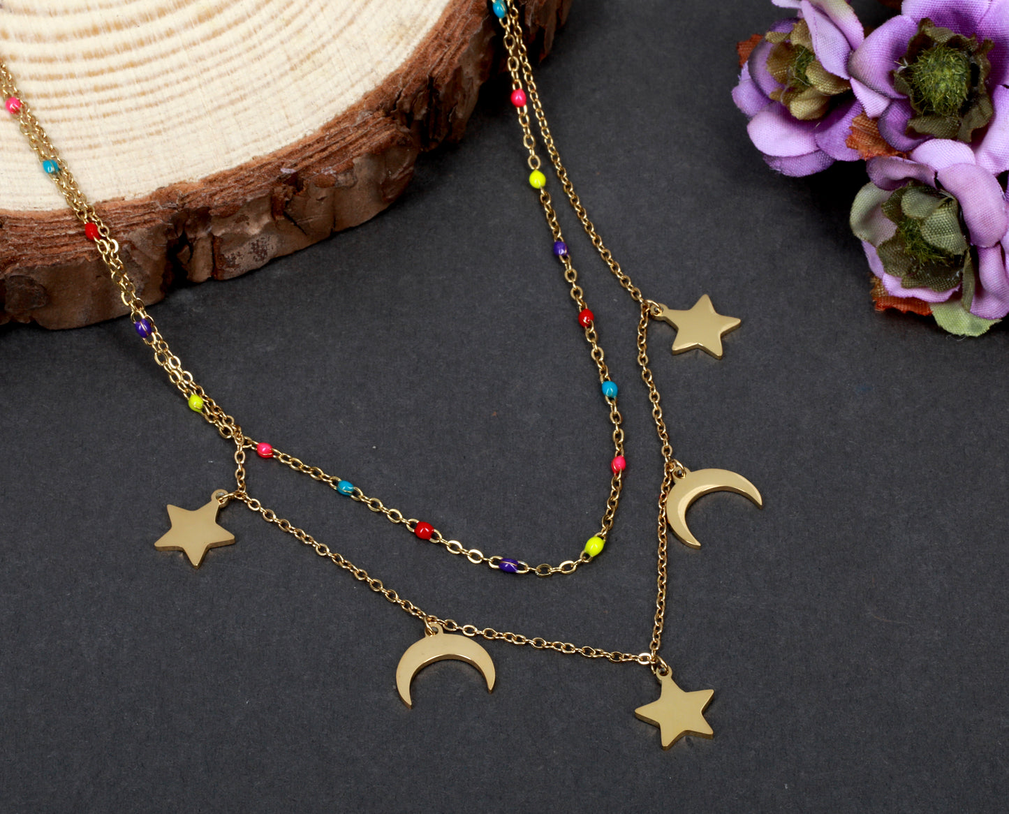 Moon And Star Necklace