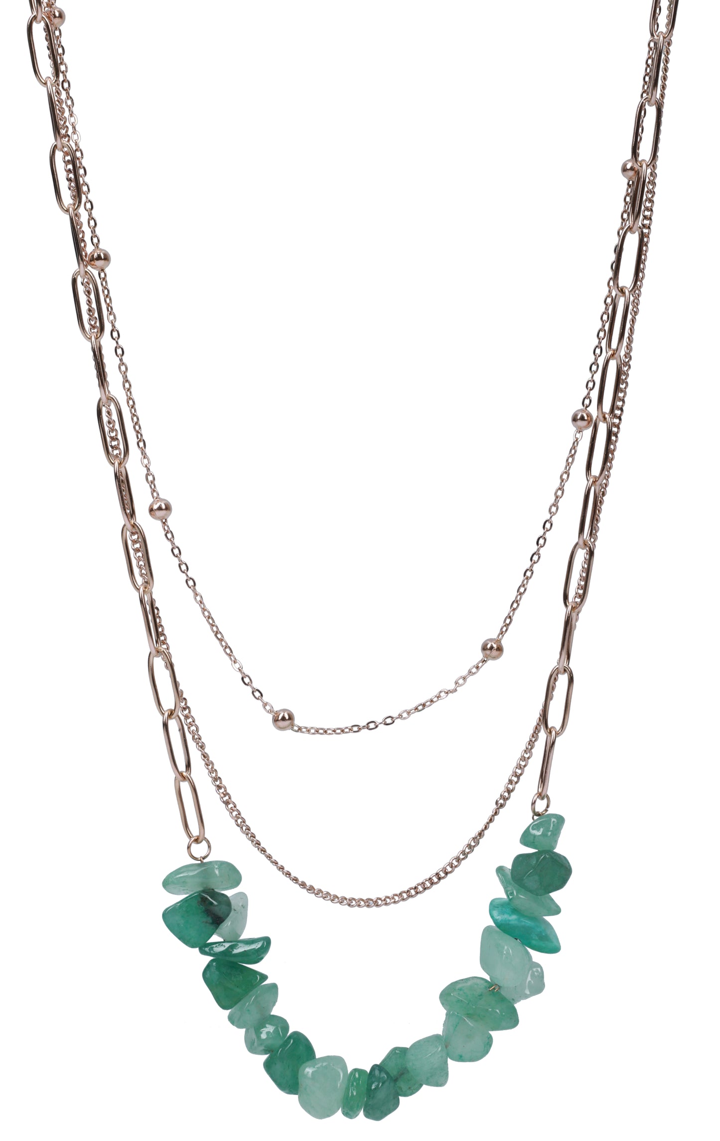 Three Layer Stone Necklace