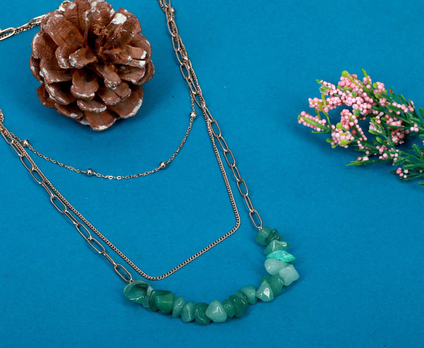 Three Layer Stone Necklace