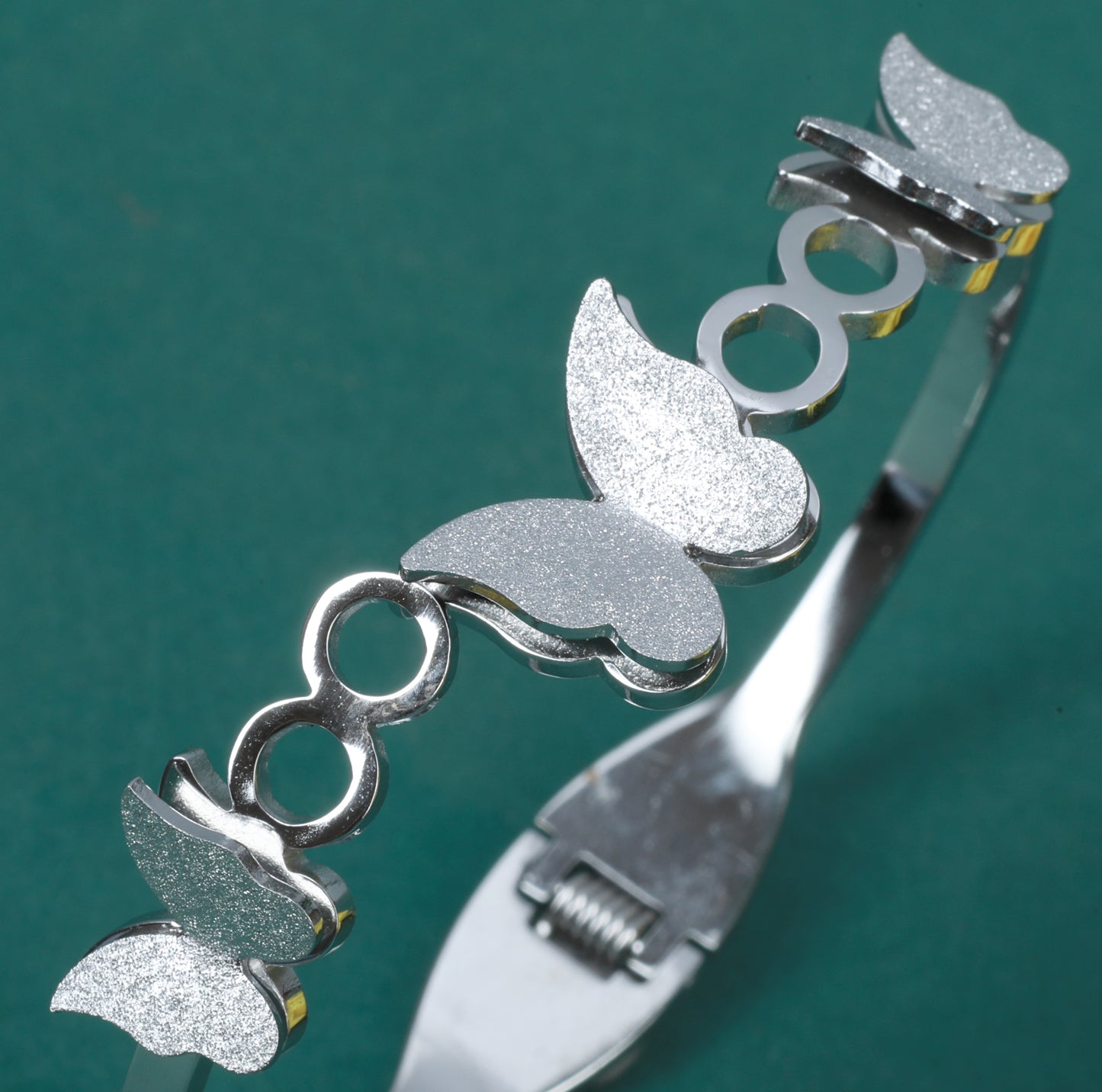 Butterfly Shaped Silver Bracelet