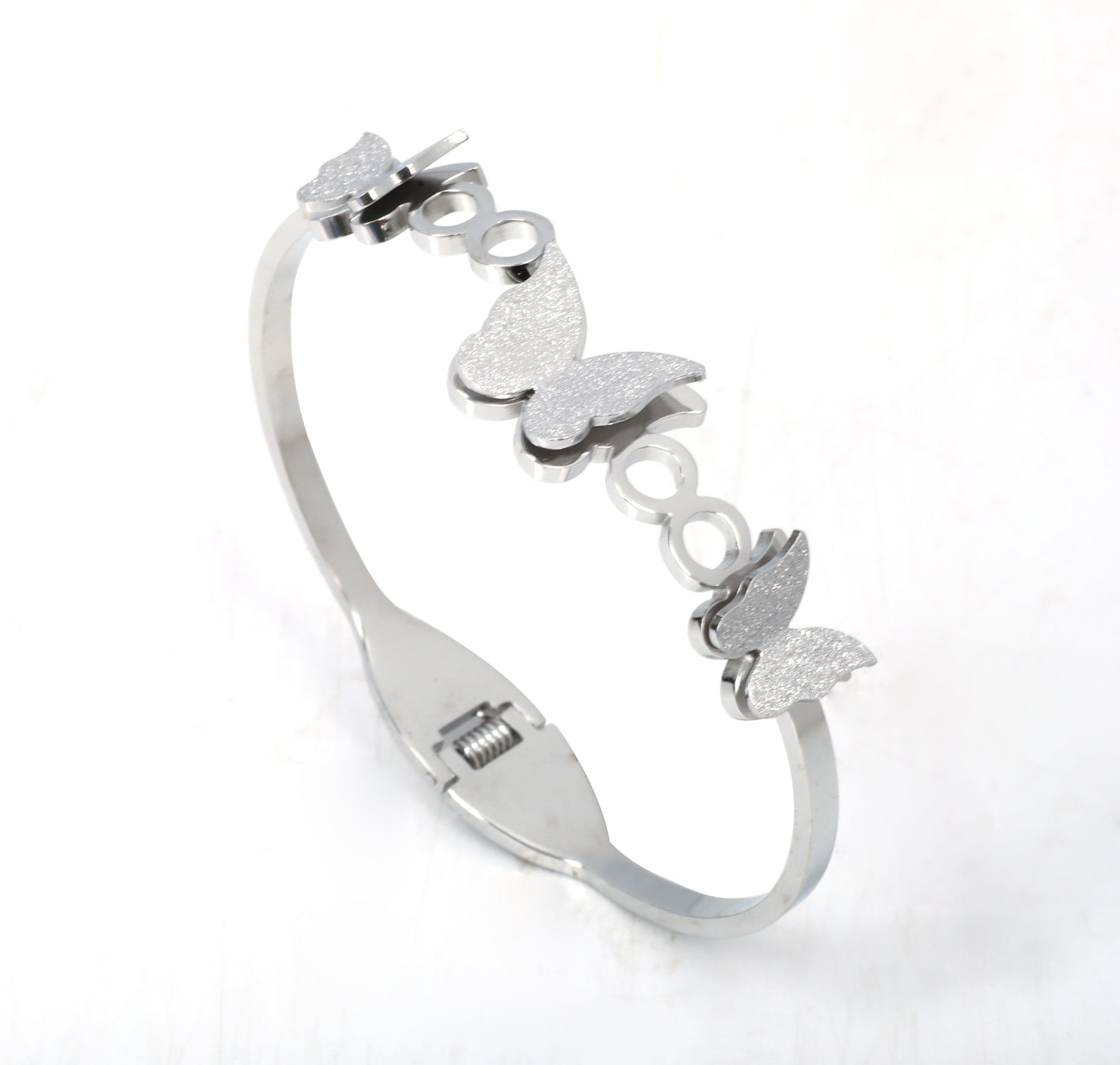 Butterfly Shaped Silver Bracelet