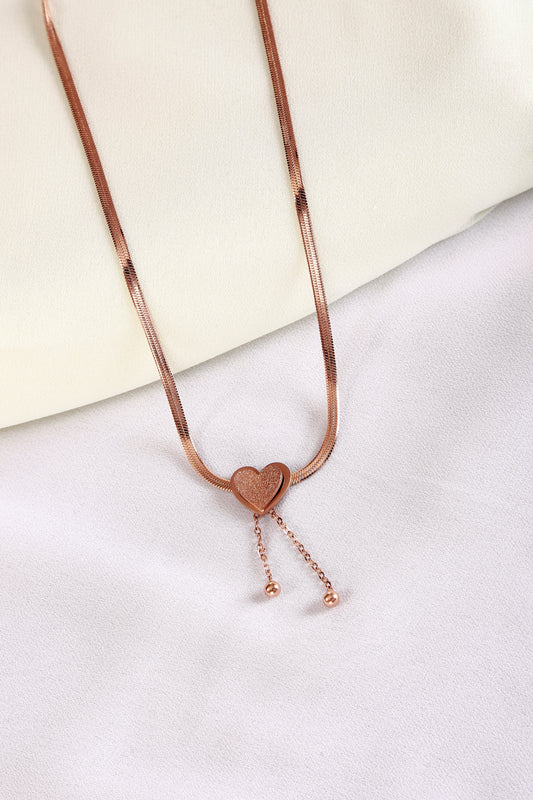 Heart Drop Chain Necklace