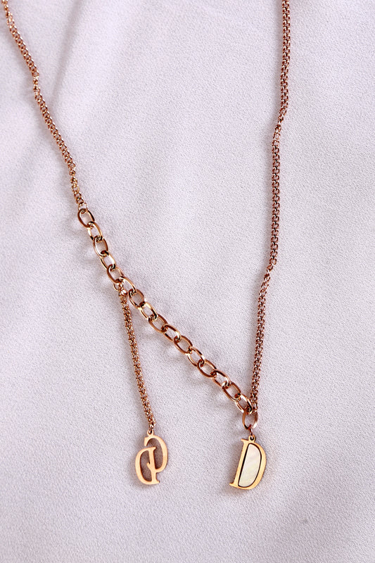 D Initial Pendant Necklace
