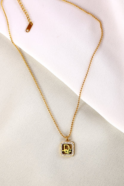 Golden Monogram Sparkle Necklace