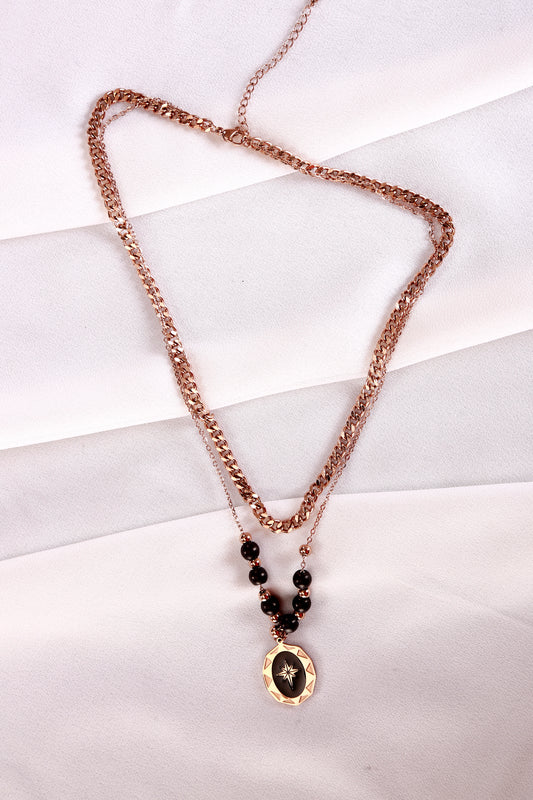 Celestial Star & Bead Layered Necklace