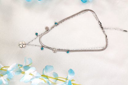 Lucky Charm Layered Clover Necklace