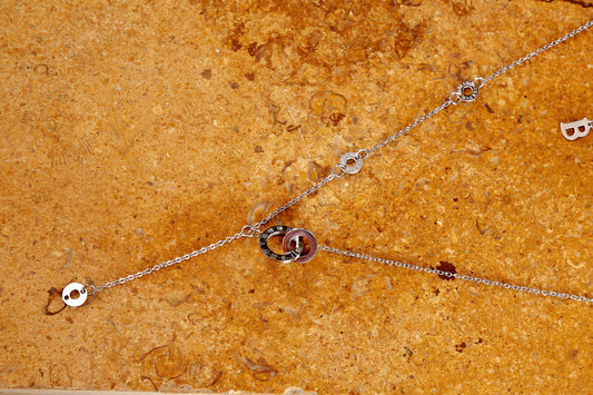 Celestial Linked Circles Lariat Necklace