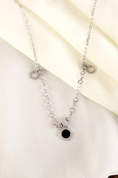 Luna Charm Silver Necklace
