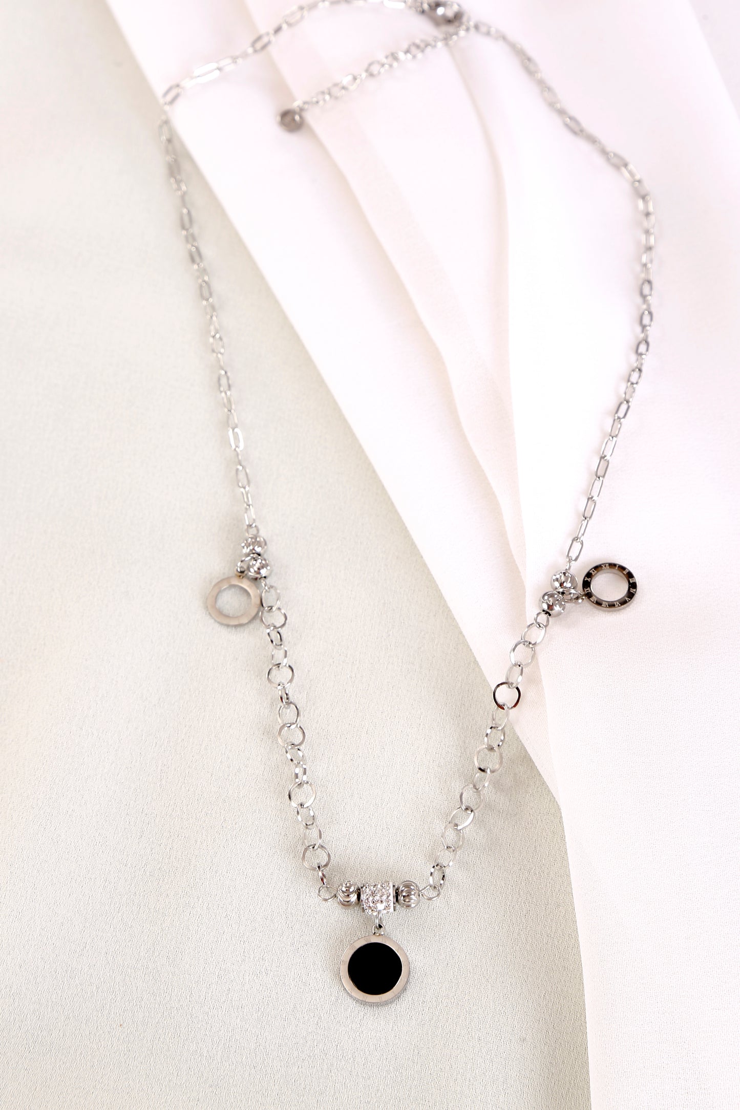 Luna Charm Silver Necklace