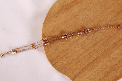 Elegant Beaded Bracelet – Layered Chain with Polished Bead Accents