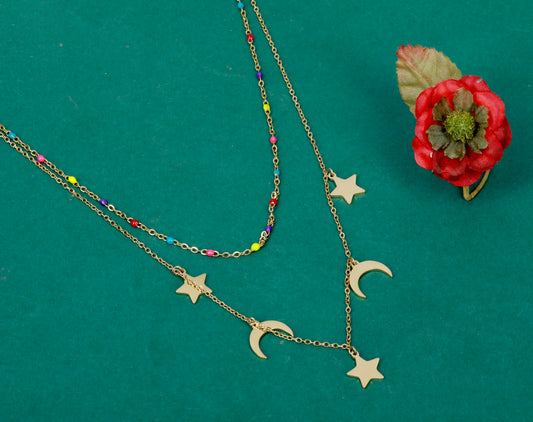Moon And Star Necklace