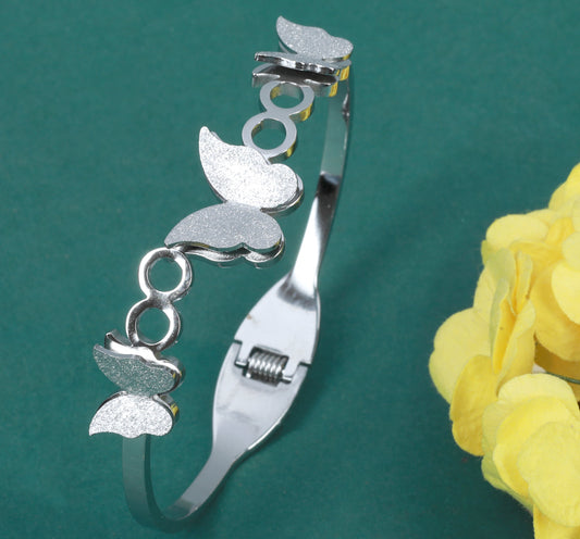 Butterfly Shaped Silver Bracelet