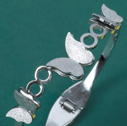 Butterfly Shaped Silver Bracelet