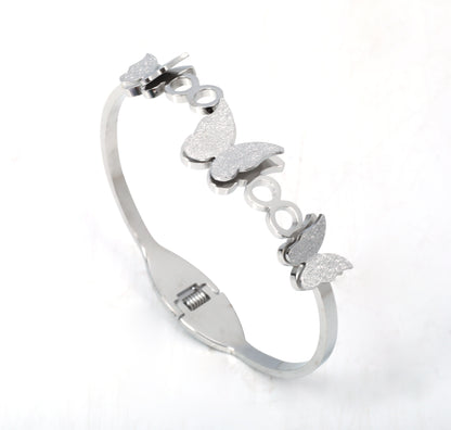Butterfly Shaped Silver Bracelet